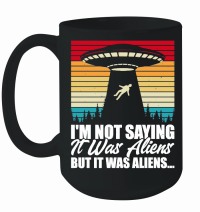 Product Funny Vintage UFO Alien Mug