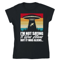 Product Funny Vintage UFO Alien Classic Womens Crewneck T-shirt