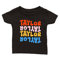 Product Girl Retro TAYLOR First Name Personalized Groovy Birthday Classic Baby Crewneck T-shirt