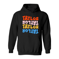 Product Girl Retro TAYLOR First Name Personalized Groovy Birthday Hoodie