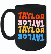 Product Girl Retro TAYLOR First Name Personalized Groovy Birthday Mug