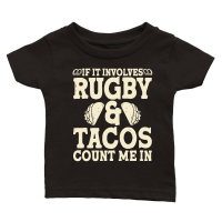Product If it involves rugby and tacos count me in Classic Baby Crewneck T-shirt