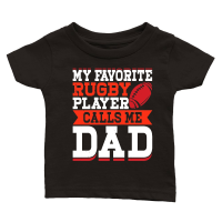 Product My favorite rugby player calls me dad 2 Classic Baby Crewneck T-shirt