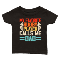 Product My favorite rugby player calls me dad 5 Classic Baby Crewneck T-shirt