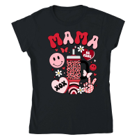 Product Retro Valentine Mama Classic Womens Crewneck T-shirt