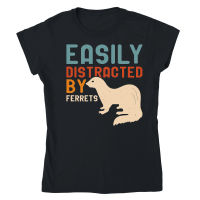Product Retro Vintage Ferret Classic Womens Crewneck T-shirt