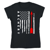 Product Vintage Hunting Archery   american flag Classic Womens Crewneck T-shirt