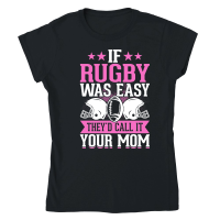 Product Vintage Rugby Player If Rugby was easy therd call it your mom Classic Womens Crewneck T-shirt