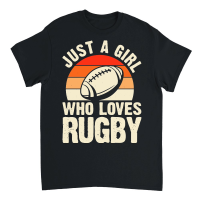 Product Vintage Rugby Player just a girl who loves rugby Unisex T-Shirt