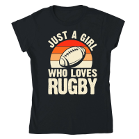 Product Vintage Rugby Player just a girl who loves rugby Classic Womens Crewneck T-shirt