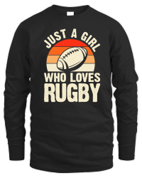 Product Vintage Rugby Player just a girl who loves rugby Unisex Sweatshirt