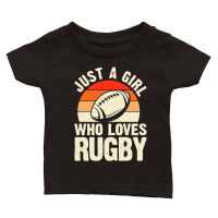 Product Vintage Rugby Player just a girl who loves rugby Classic Baby Crewneck T-shirt
