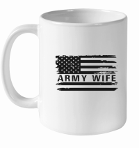 Product USA Flag Army Wife White Ceramic Mug