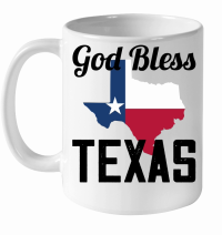 Product God bless texas White Ceramic Mug