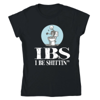 Product IBS I Be Shittin Funny Skeleton Classic Womens Crewneck T-shirt