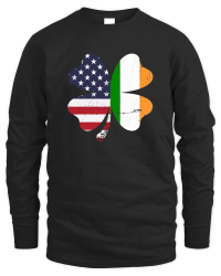 Product Irish American Flag Shamrock St. Patricks Day Unisex Sweatshirt