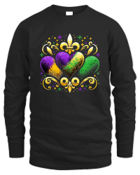 Product Mardi Gras Hearts Mardi Gras Funny Unisex Sweatshirt
