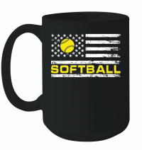Product Softball with USA Flag Mug