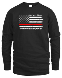 Product Thin Red Line Distressed USA Flag Unisex Sweatshirt
