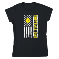 Product USA Flag Softball 1 Classic Womens Crewneck T-shirt