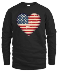 Product American Flag Heart Women Unisex Sweatshirt