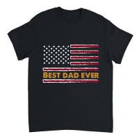 Product Best Dad Ever Fathers Day USA Flag Unisex T-Shirt