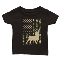 Product Camo American Flag Deer Elk Buck Hunting Classic Baby Crewneck T-shirt