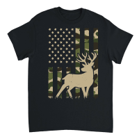 Product Camo American Flag Deer Elk Buck Hunting Unisex T-Shirt