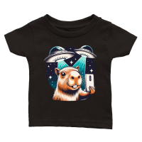 Product Capybara Funny Capybara UFO Classic Baby Crewneck T-shirt