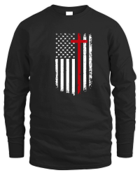 Product Faith Cross American Flag Christian 2 Unisex Sweatshirt