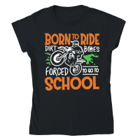Product Forced to Go to School Motocross Classic Womens Crewneck T-shirt