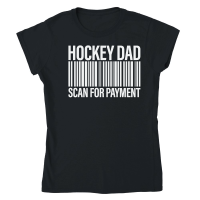 Product Hockey dad scan for payment Classic Womens Crewneck T-shirt