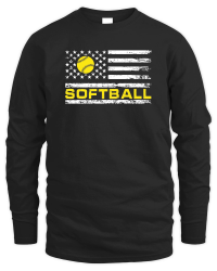Product Softball with USA Flag Unisex Sweatshirt