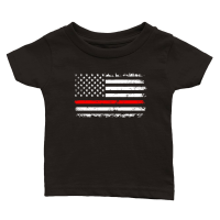Product Thin Red Line Distressed USA Flag Classic Baby Crewneck T-shirt