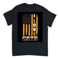 Product I love Cats USA Flag Unisex T-Shirt