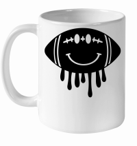 Product Football Smile White Ceramic Mug