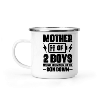 Product Mother Of Two 2 Boys Work From Son up 'til son Down Camping Mug