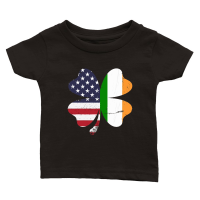 Product Irish American Flag Shamrock St. Patricks Day Classic Baby Crewneck T-shirt