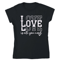 Product Love is All You Need Valentines Day Classic Womens Crewneck T-shirt