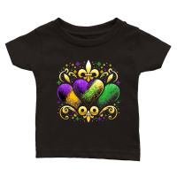 Product Mardi Gras Hearts Mardi Gras Funny Classic Baby Crewneck T-shirt