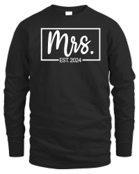 Product Mrs Est 2024 Just Married Wedding Wife Unisex Sweatshirt