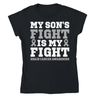 Product My Sons Fight My Fight Brain Cancer Awareness Classic Womens Crewneck T-shirt