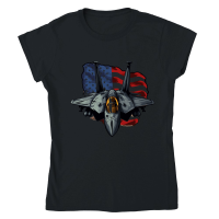 Product Patriotic USA Flag Fighter Jets Classic Womens Crewneck T-shirt