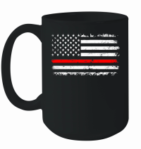 Product Thin Red Line Distressed USA Flag Mug