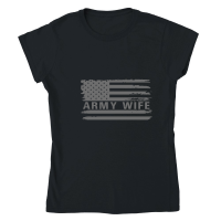 Product USA Flag Army Wife Classic Womens Crewneck T-shirt