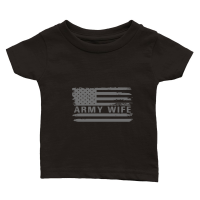 Product USA Flag Army Wife Classic Baby Crewneck T-shirt