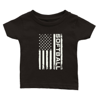 Product USA Flag Softball 2 Classic Baby Crewneck T-shirt