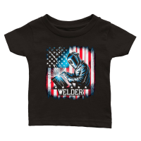 Product Welder USA Flag, Funny Welder Funny Classic Baby Crewneck T-shirt