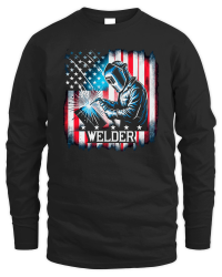 Product Welder USA Flag, Funny Welder Funny Unisex Sweatshirt