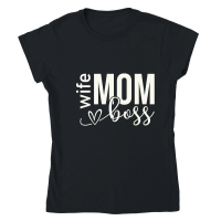 Product Wife Mom Boss Classic Womens Crewneck T-shirt